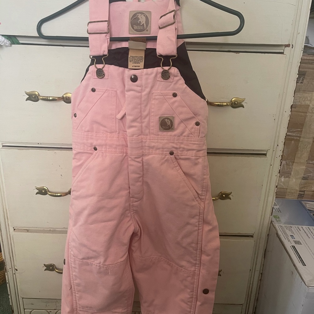 Berne girls (toddler)pink insulated bib coveralls